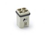 Male Inserts,Contacts 3+PE,Crimp connection,40A 400V